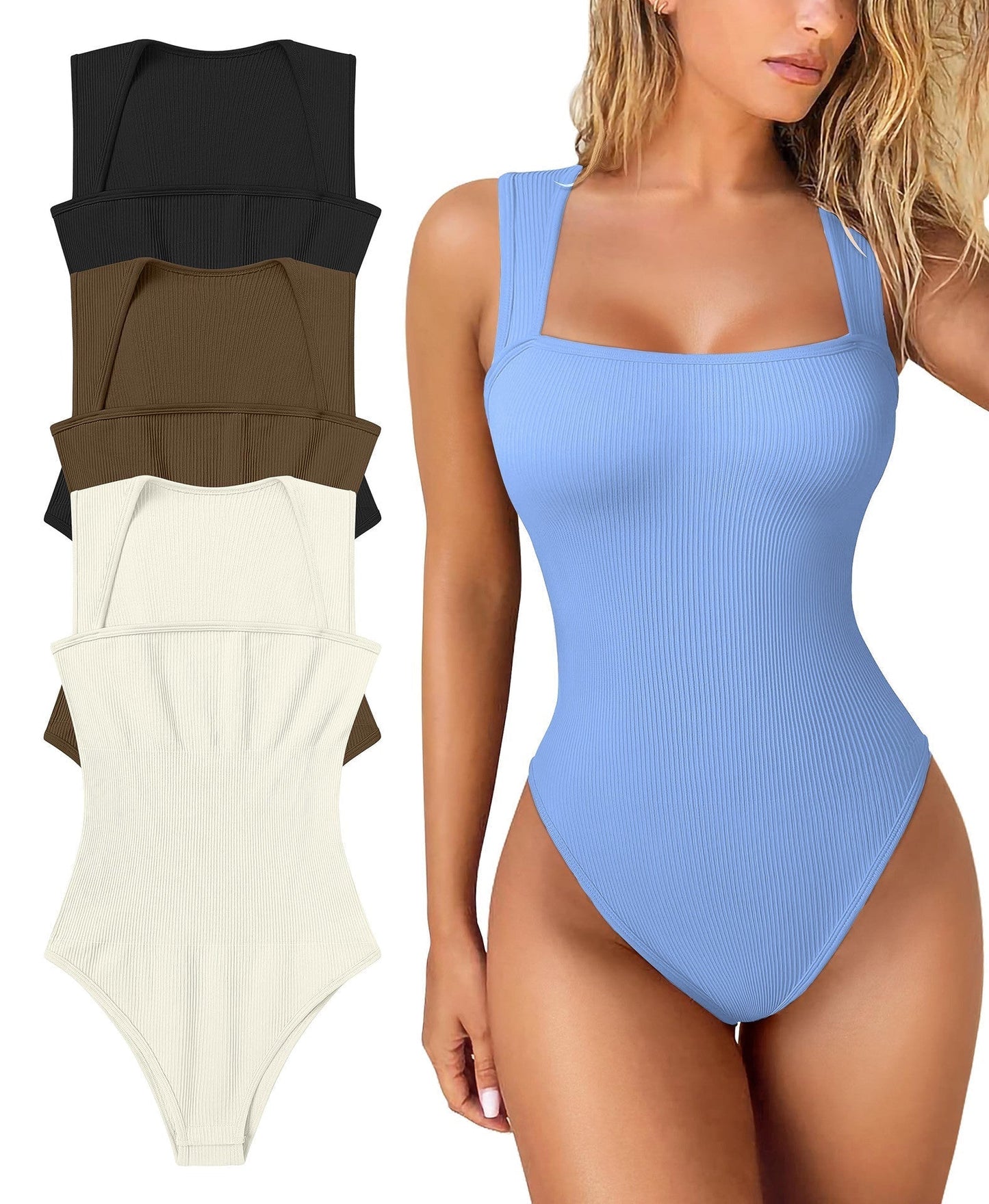 🔥Letzter Tag: 49 % Rabatt✨ Ärmellose figurformende Bodysuits mit Bauchkontrolle