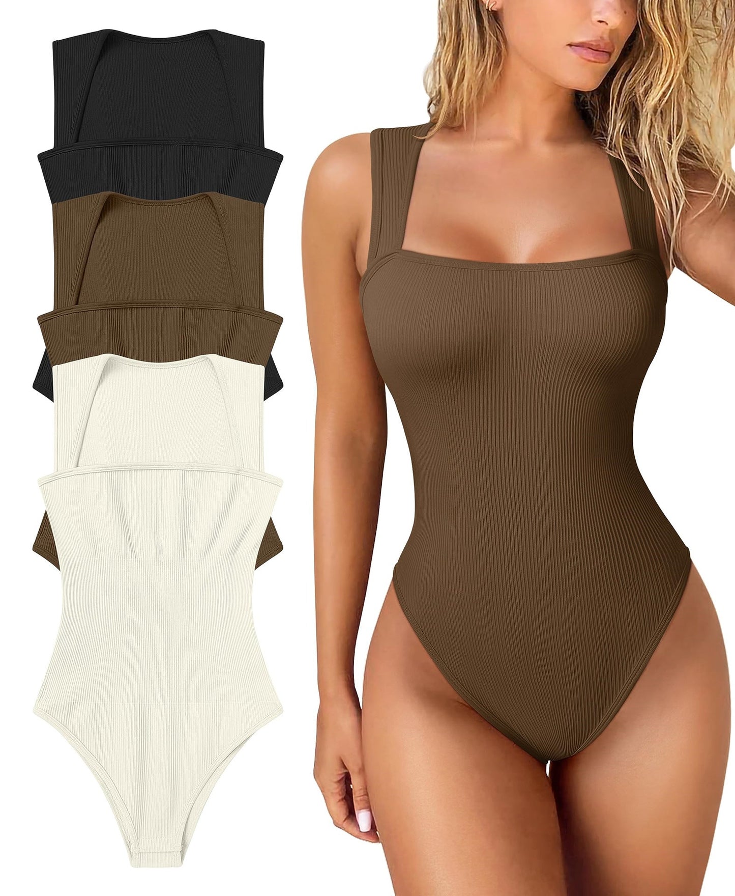 🔥Letzter Tag: 49 % Rabatt✨ Ärmellose figurformende Bodysuits mit Bauchkontrolle