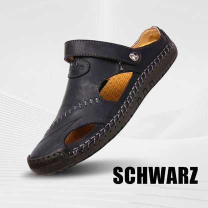 🏆Bis zu 50 % Rabatt!🔥🩴Große Größe Weiches Leder Männer Atmungsaktive Outdoor-Sandalen