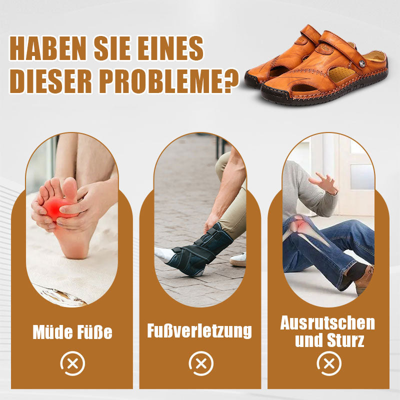🏆Bis zu 50 % Rabatt!🔥🩴Große Größe Weiches Leder Männer Atmungsaktive Outdoor-Sandalen