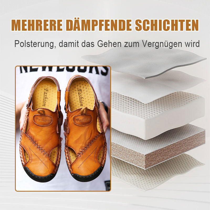 🏆Bis zu 50 % Rabatt!🔥🩴Große Größe Weiches Leder Männer Atmungsaktive Outdoor-Sandalen