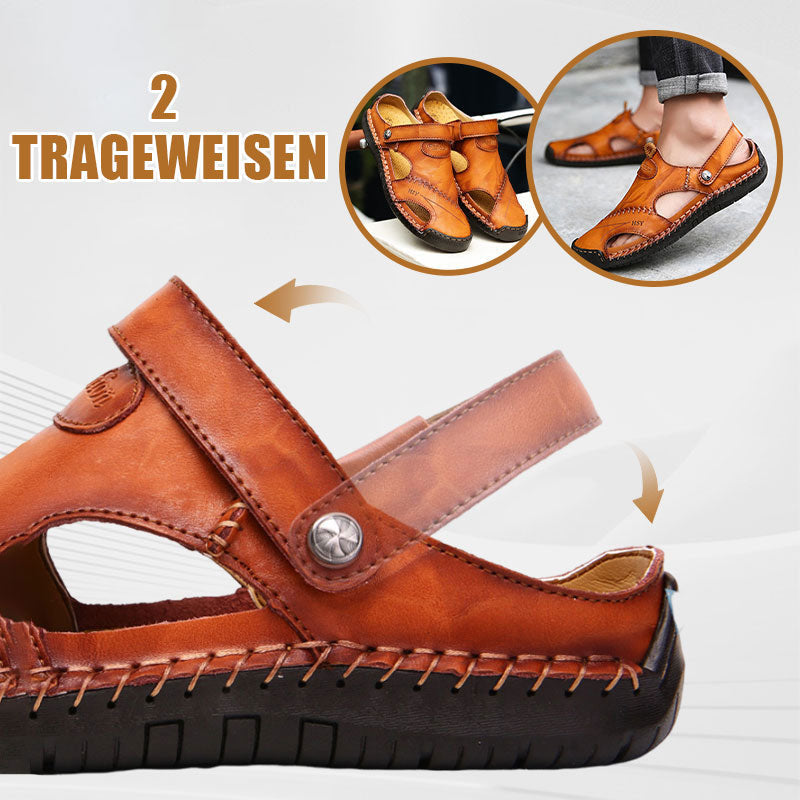 🏆Bis zu 50 % Rabatt!🔥🩴Große Größe Weiches Leder Männer Atmungsaktive Outdoor-Sandalen