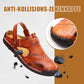 🏆Bis zu 50 % Rabatt!🔥🩴Große Größe Weiches Leder Männer Atmungsaktive Outdoor-Sandalen