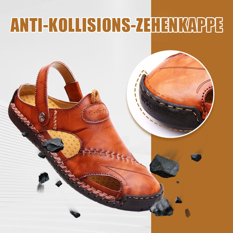 🏆Bis zu 50 % Rabatt!🔥🩴Große Größe Weiches Leder Männer Atmungsaktive Outdoor-Sandalen