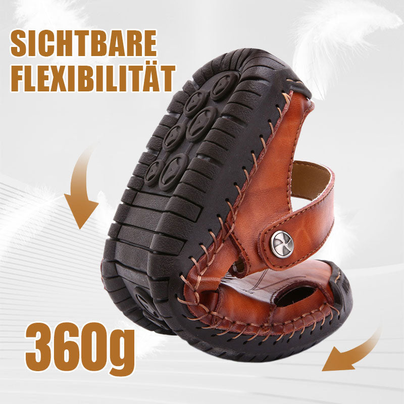 🏆Bis zu 50 % Rabatt!🔥🩴Große Größe Weiches Leder Männer Atmungsaktive Outdoor-Sandalen