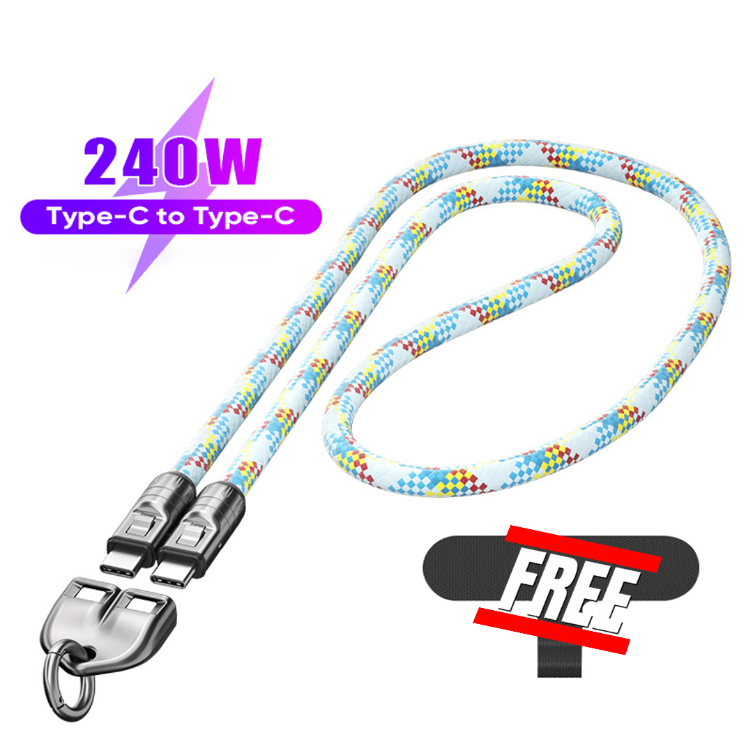 ⏰Kaufen Sie eins, bekommen Sie eins gratis!!🤳⚡C-zu-C-Ladekabel mit 240 W und tragbarem Armbanddesign