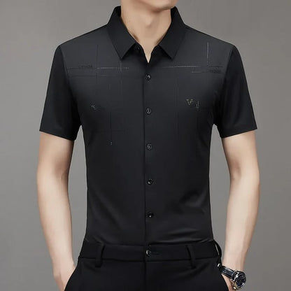 🎁Heißer Verkauf 50% OFF⏳Herren Casual Revers Atmungsaktiv Knitterfrei T-Shirt