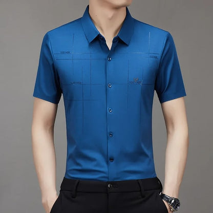 🎁Heißer Verkauf 50% OFF⏳Herren Casual Revers Atmungsaktiv Knitterfrei T-Shirt
