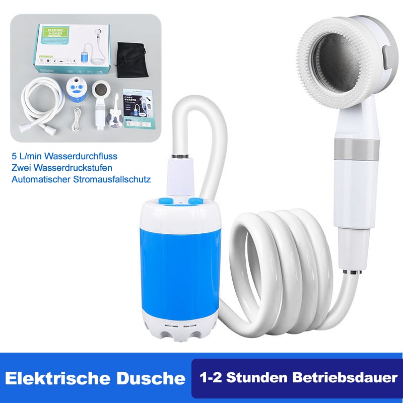 🚿 Frisch bleiben im Freien - 50% OFF - 🔥 Tragbare Campingdusche mit einstellbarem Durchfluss - für eine einfache und bequeme Reinigung im Freien!