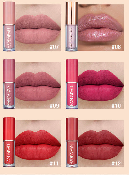 🛒 Kaufe 2, erhalte 1 gratis! 🎀 12-teiliges Lipgloss-Set im Buchformat – Schimmernde Farbtöne, feuchtigkeitsspendende Formel und handliches Mini-Design 💄
