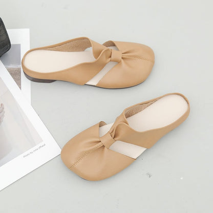 👣Flache Pantoletten im Ausgeschnittenes Design