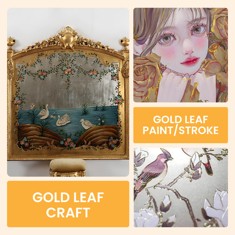 🔥🛡️Blattgoldfarbe auf Wasserbasis für Kunst, Malerei, Kunsthandwerk