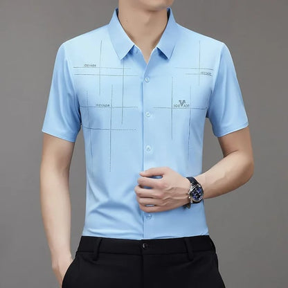 🎁Heißer Verkauf 50% OFF⏳Herren Casual Revers Atmungsaktiv Knitterfrei T-Shirt