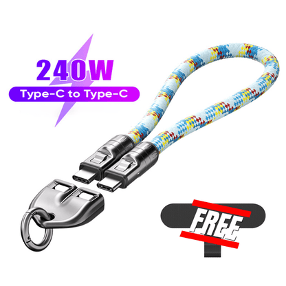 ⏰Kaufen Sie eins, bekommen Sie eins gratis!!🤳⚡C-zu-C-Ladekabel mit 240 W und tragbarem Armbanddesign