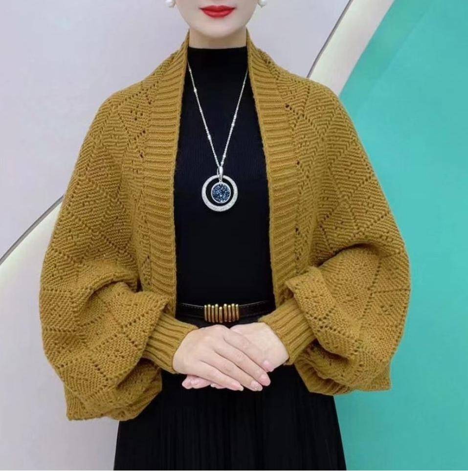 🔥2025 Neue Mode🔥Ausgehöhlter Strick-Schal-Mantel