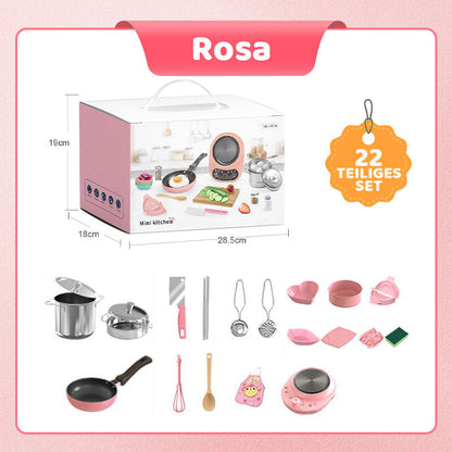 🎁[Bestes Geschenk für Kinder]🍳Kinderspielzeug für die Mini-Küche - 22 PCS Set