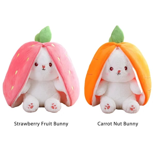🔥🔥Ostergeschenke 🍓Erdbeerhäschen verwandelt sich in Häschen 🎀 Fruchtpuppe Plüschtier 🐰