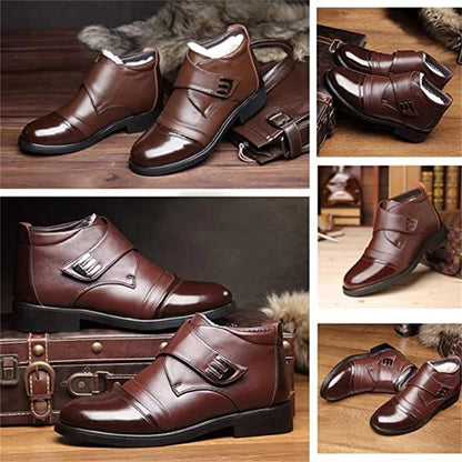 👞Warme Herren Kunstfell gefütterte Ankle Snow Business Stiefel✈️🔥