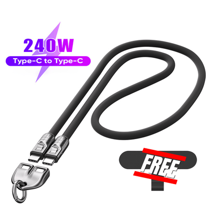 ⏰Kaufen Sie eins, bekommen Sie eins gratis!!🤳⚡C-zu-C-Ladekabel mit 240 W und tragbarem Armbanddesign