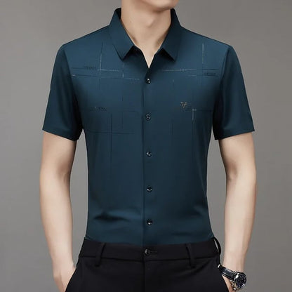 🎁Heißer Verkauf 50% OFF⏳Herren Casual Revers Atmungsaktiv Knitterfrei T-Shirt