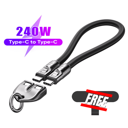 ⏰Kaufen Sie eins, bekommen Sie eins gratis!!🤳⚡C-zu-C-Ladekabel mit 240 W und tragbarem Armbanddesign