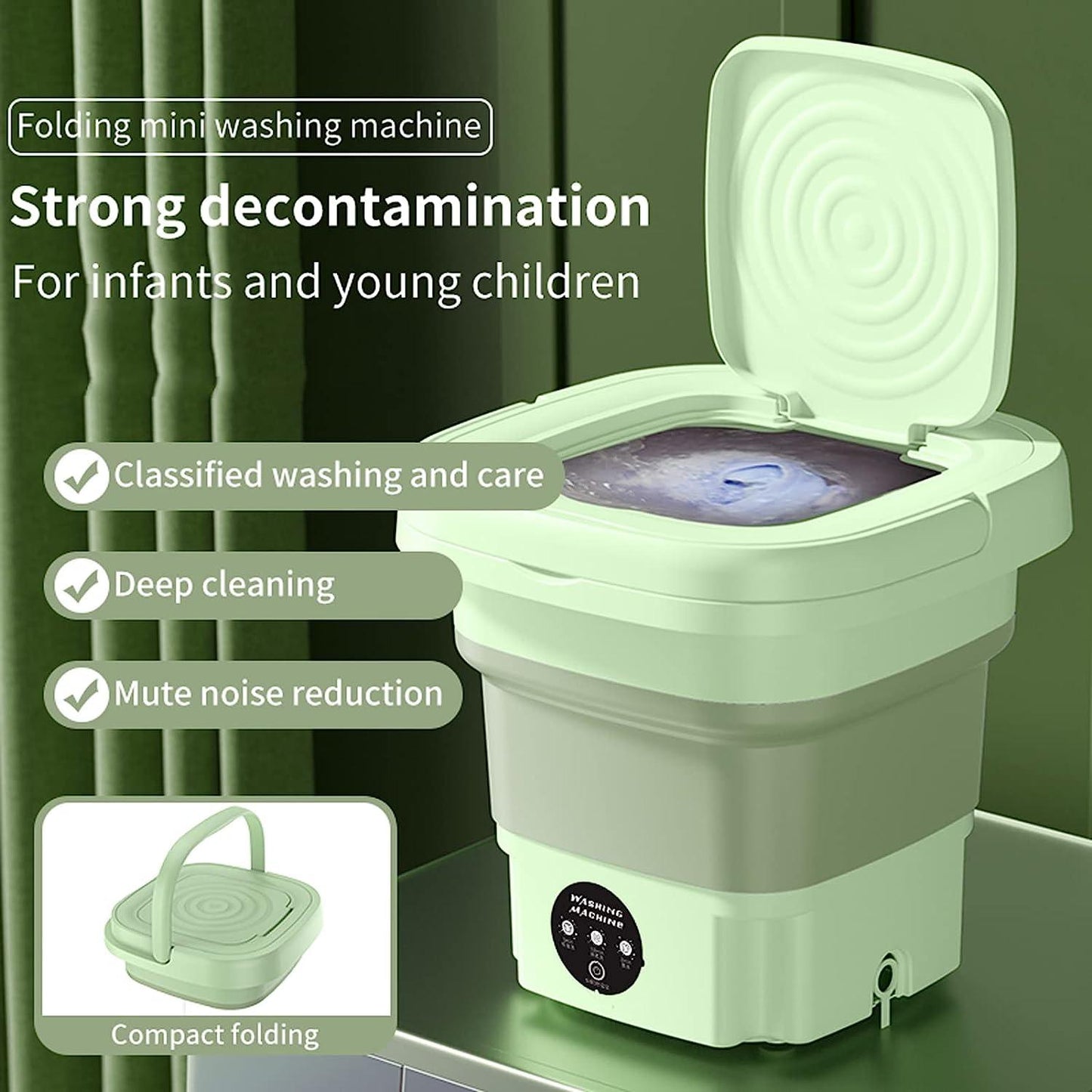 🛁 50% RABATT! Mini faltbare Waschmaschine – Kompakt, einfach zu lagern für Wohnungen und schnelle Wäschewäschen