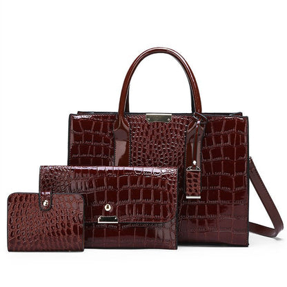 Handtasche mit Krokodilmuster