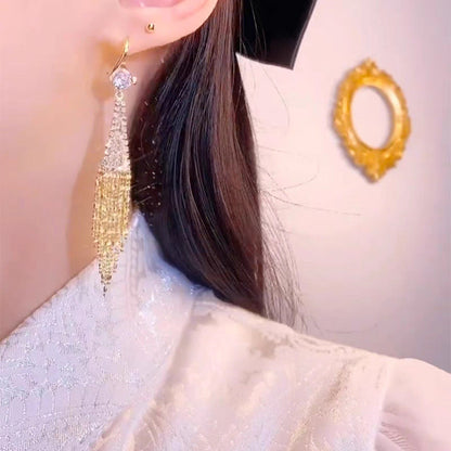 🔥Big Sale 50% OFF🔥Zirkon Quastenohrringe🎀