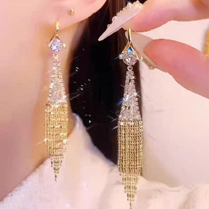 🔥Big Sale 50% OFF🔥Zirkon Quastenohrringe🎀