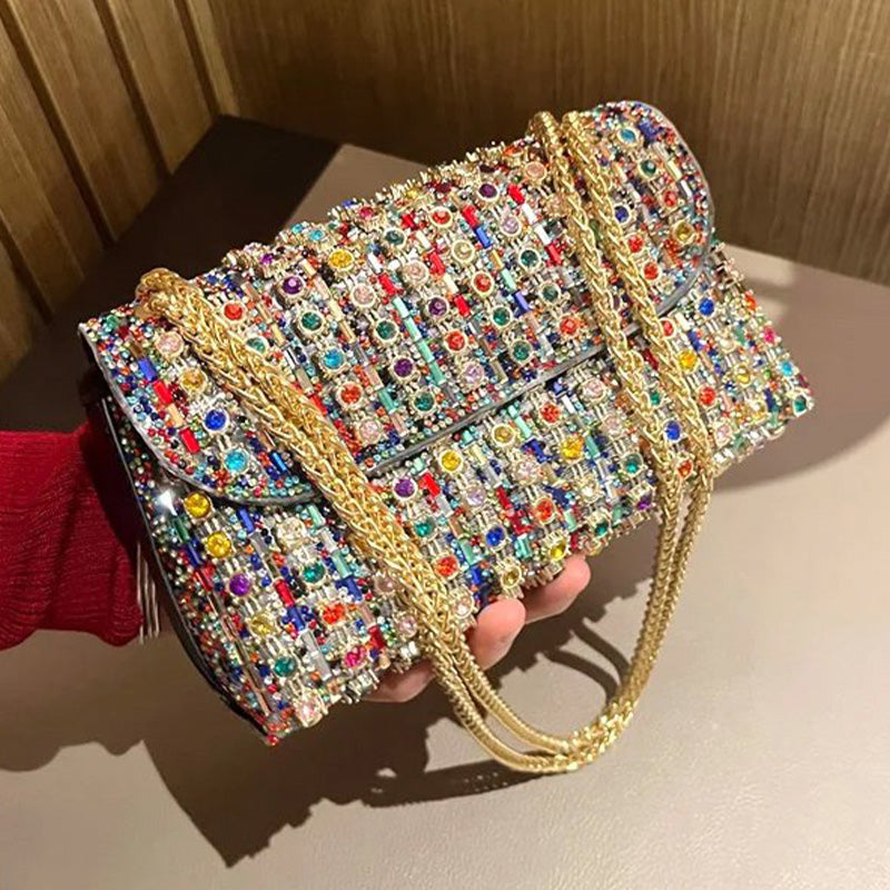 🎁🔥 Neujahrsverkauf 50% OFF.🔥Luxuriöse bunte Strass-Tasche für Frauen
