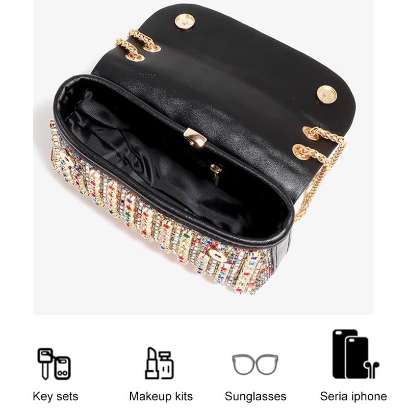 🎁🔥 Neujahrsverkauf 50% OFF.🔥Luxuriöse bunte Strass-Tasche für Frauen