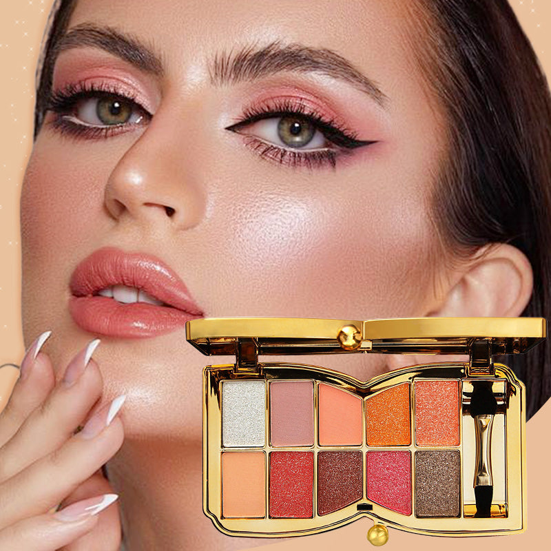 🌸🧸Winnie der Bär glänzt hell mit 10 Farben Diamant-Lidschatten, Glitzer- und Perlglanz-Lidschatten-Palette, in All-Match-Lidschatten-Bühnen-Make-up