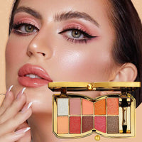 🌸🧸Winnie der Bär glänzt hell mit 10 Farben Diamant-Lidschatten, Glitzer- und Perlglanz-Lidschatten-Palette, in All-Match-Lidschatten-Bühnen-Make-up