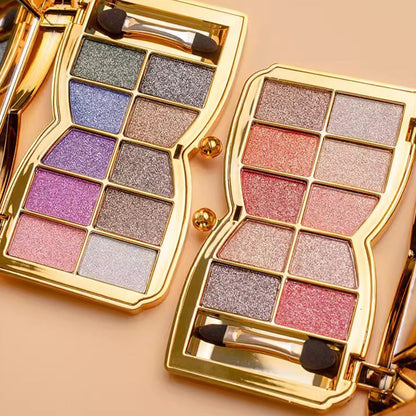 🌸🧸Winnie der Bär glänzt hell mit 10 Farben Diamant-Lidschatten, Glitzer- und Perlglanz-Lidschatten-Palette, in All-Match-Lidschatten-Bühnen-Make-up