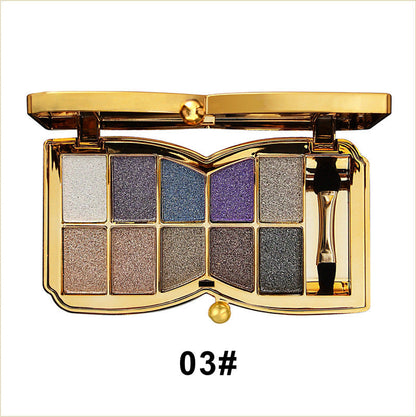🌸🧸Winnie der Bär glänzt hell mit 10 Farben Diamant-Lidschatten, Glitzer- und Perlglanz-Lidschatten-Palette, in All-Match-Lidschatten-Bühnen-Make-up
