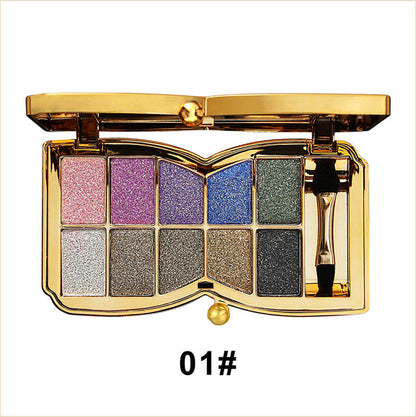 🌸🧸Winnie der Bär glänzt hell mit 10 Farben Diamant-Lidschatten, Glitzer- und Perlglanz-Lidschatten-Palette, in All-Match-Lidschatten-Bühnen-Make-up