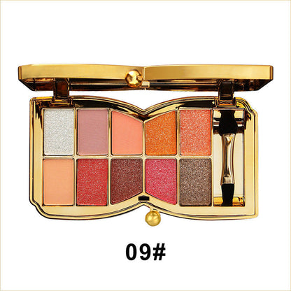 🌸🧸Winnie der Bär glänzt hell mit 10 Farben Diamant-Lidschatten, Glitzer- und Perlglanz-Lidschatten-Palette, in All-Match-Lidschatten-Bühnen-Make-up