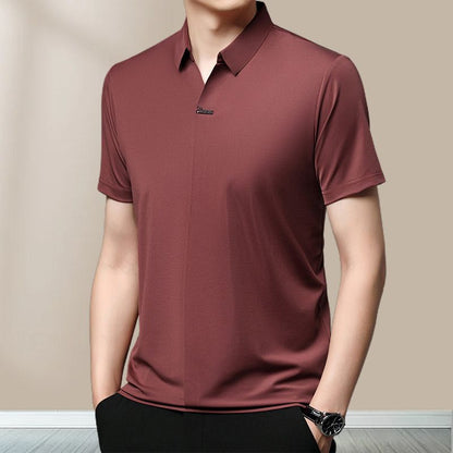👕💯Men's Casual Revers Atmungsaktiv Knitterfrei T-shirt