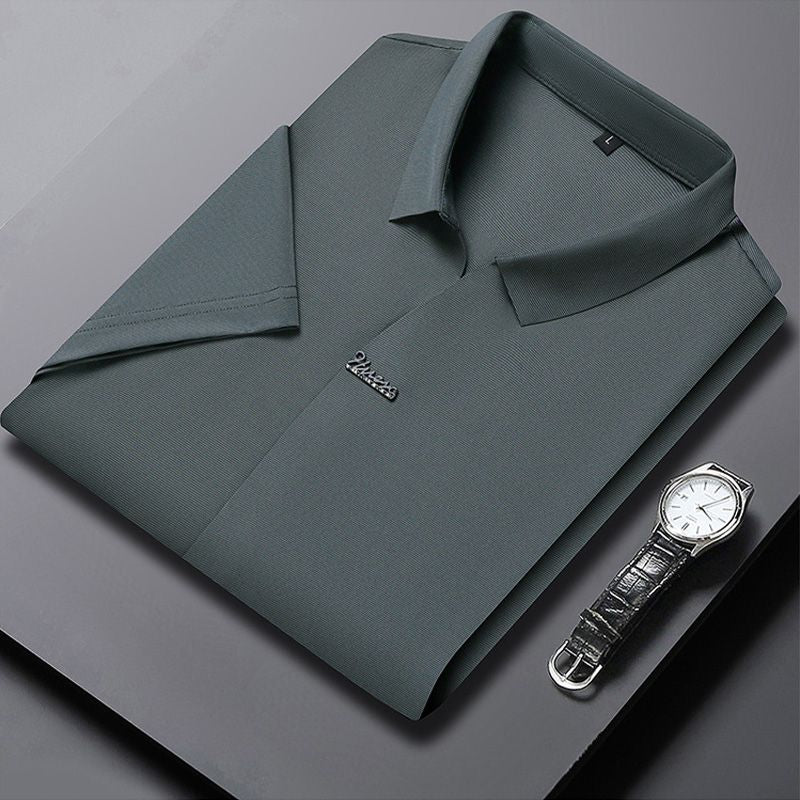 👕💯Men's Casual Revers Atmungsaktiv Knitterfrei T-shirt