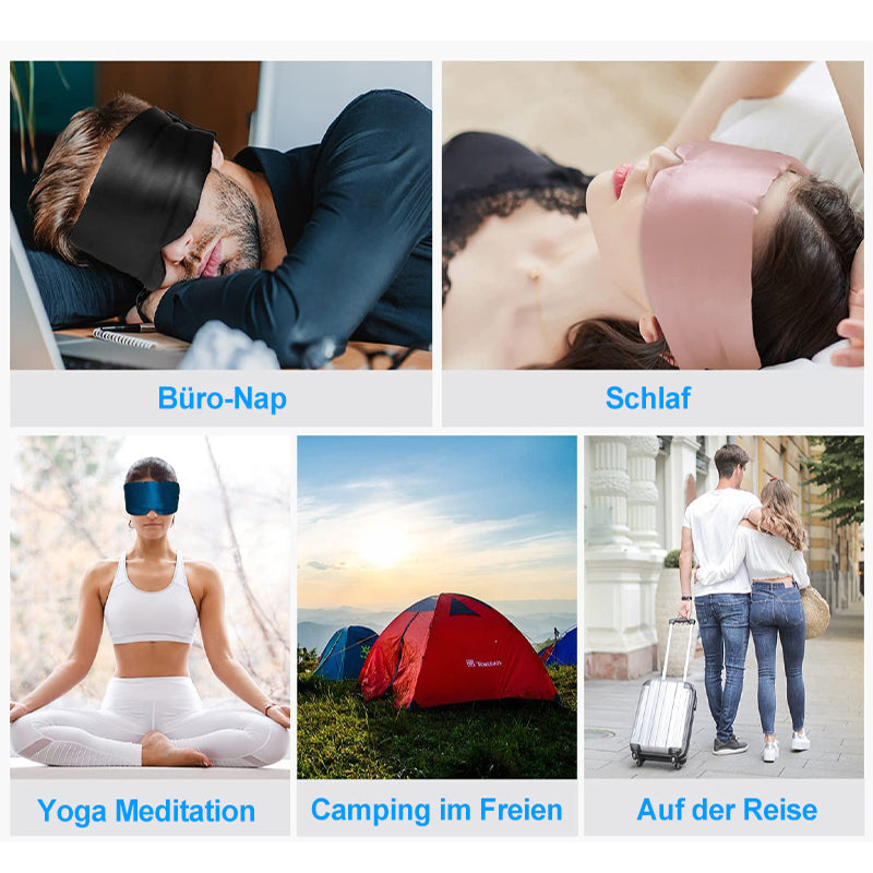 Kühlende, weiche Schlafmaske aus Kunstseide