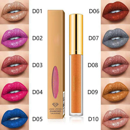 ✨💄Tagesangebot: Glänzender Metallic-Lipstick – 1+1 gratis! (Nur heute)