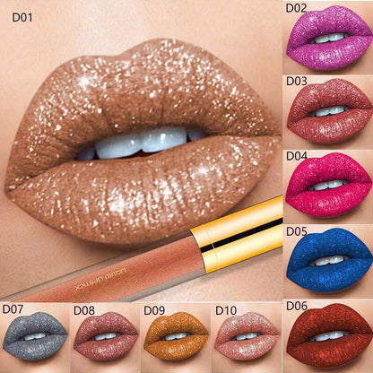 ✨💄Tagesangebot: Glänzender Metallic-Lipstick – 1+1 gratis! (Nur heute)