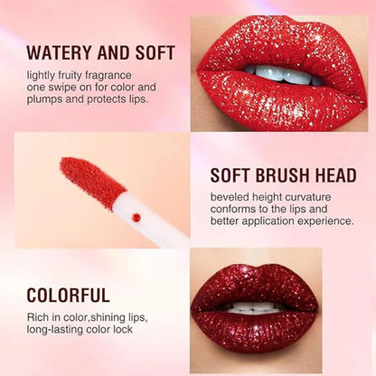 ✨💄Tagesangebot: Glänzender Metallic-Lipstick – 1+1 gratis! (Nur heute)