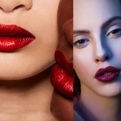✨💄Tagesangebot: Glänzender Metallic-Lipstick – 1+1 gratis! (Nur heute)
