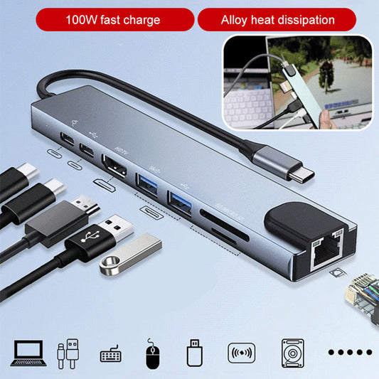 8-in-1 Multischnittstellen-Dockingstation-Konverter