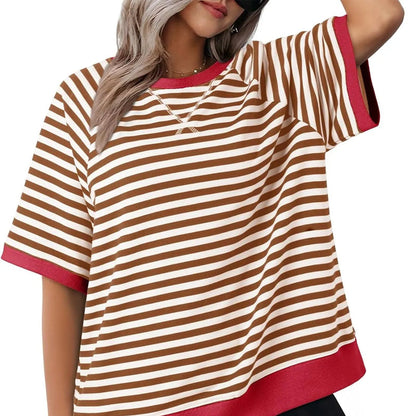 🥰50% RABATT：Übergroße gestreifte T-Shirts für Damen
