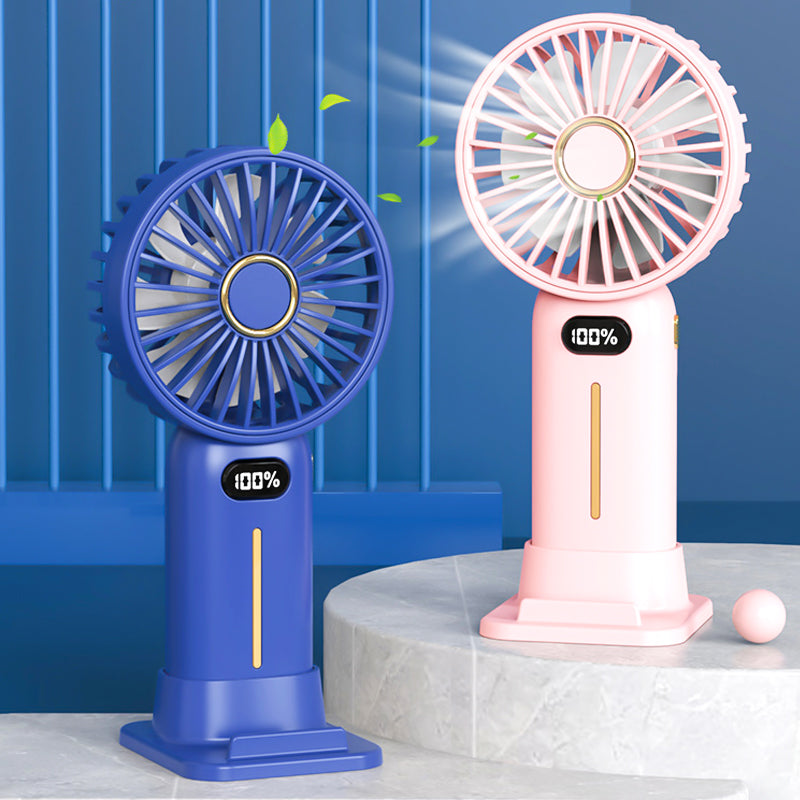 Aufladbarer tragbarer leiser digitaler Handventilator mit Anzeige❄2 Stück zusätzlich 10 % Rabatt & Kostenloser Versand ❄