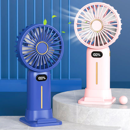 Aufladbarer tragbarer leiser digitaler Handventilator mit Anzeige❄2 Stück zusätzlich 10 % Rabatt & Kostenloser Versand ❄