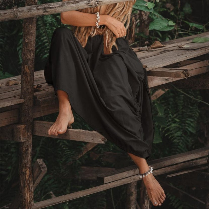 🔥50 % RABATT 💕Lässiger Maxirock für Damen mit seitlichem Kordelzug