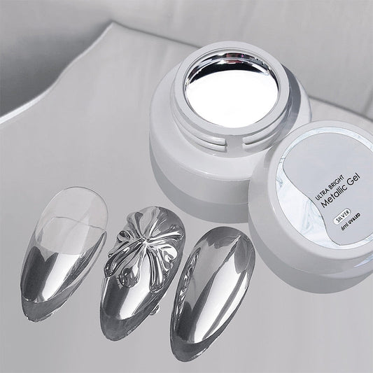 Silbernes Metallic-Nagelgel